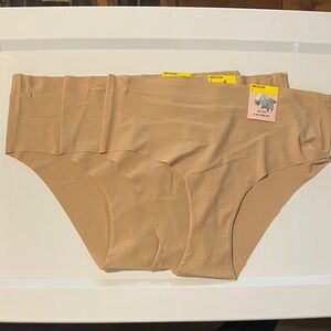 Lot of 3 Aqua‎ Stretch Hipster Underwear Latte Cafe MEDIUM